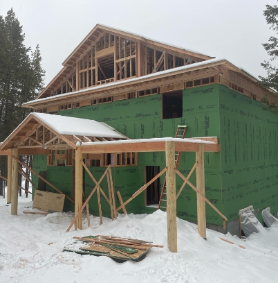 Custom cabin framing in Island Park, Idaho