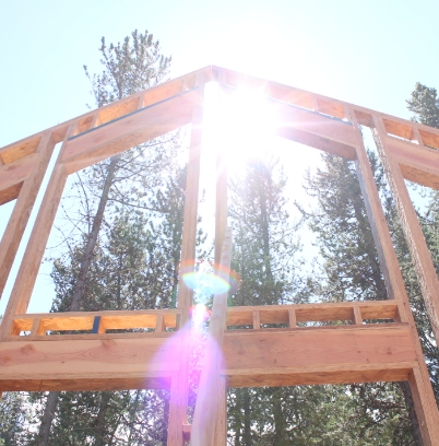 Framed windows on a custom home built by Grutes in Southeast Idaho