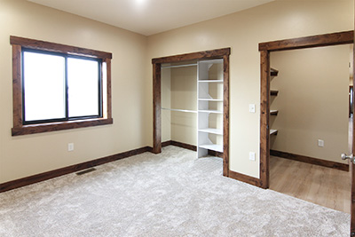 Custom home bedroom perfect for kids or a home office