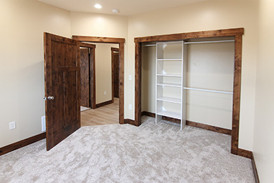 Custom home bedroom perfect for kids or a home office