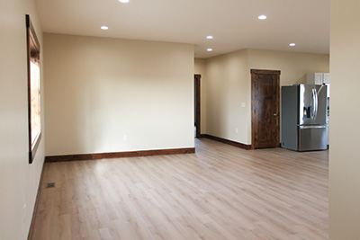 Custom home with a designated front entrance space
