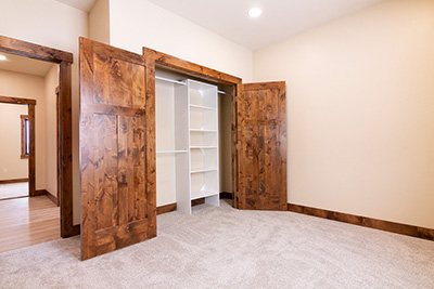 Custom home bedroom perfect for kids or a home office