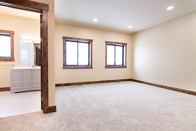 Custom home with designated master bedroom suite