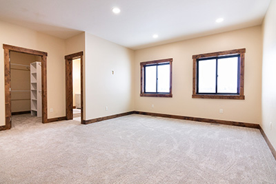 Custom home with designated master bedroom suite