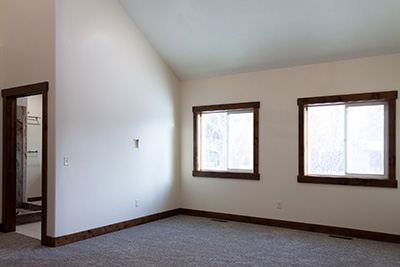 Custom home with designated master bedroom suite