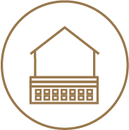 Excavating dirt for a home foundation icon
